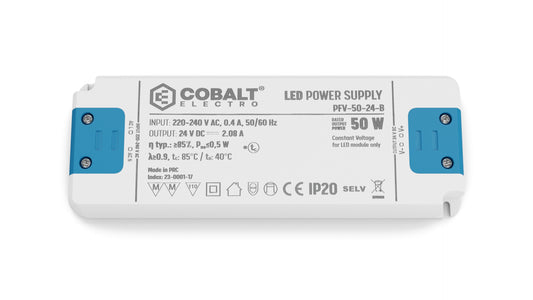CobaltElectro LED-Netzteil 24V 50W IP20 – PFV B – Produktfoto
