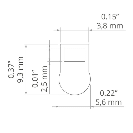 Abdeckung BENCO-5, orange – technische Zeichnung / Maße