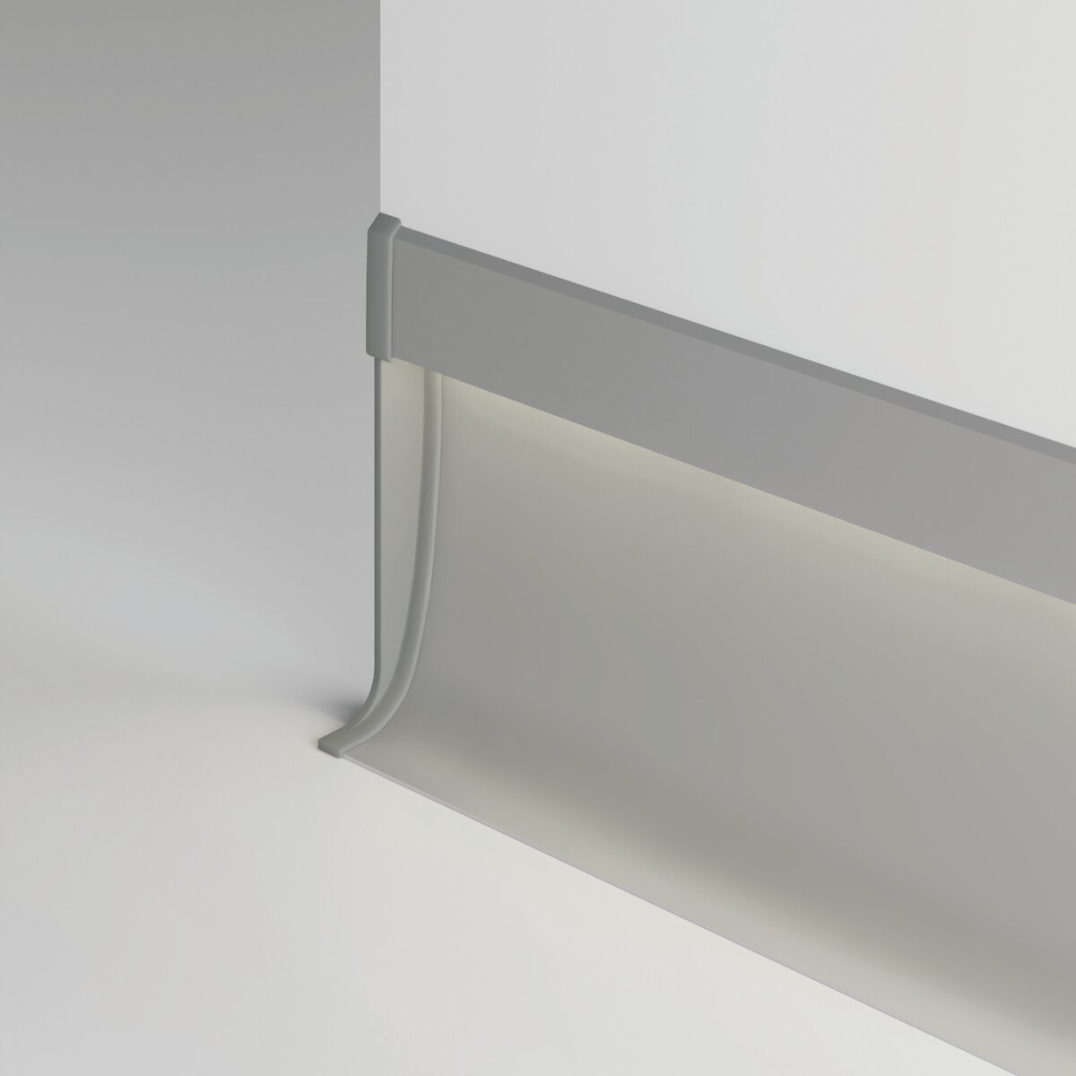 KLUŚ Endkappe OLIS-K-L, grau, ABS – Detail-/Anwendungsbild