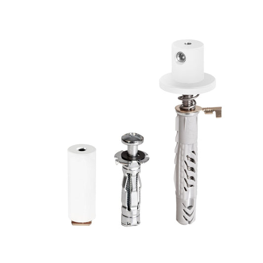 KLUŚ Befestigungsset PUSZ-MR-1, weiß, rostfreier Stahl, Aluminium – Produktbild