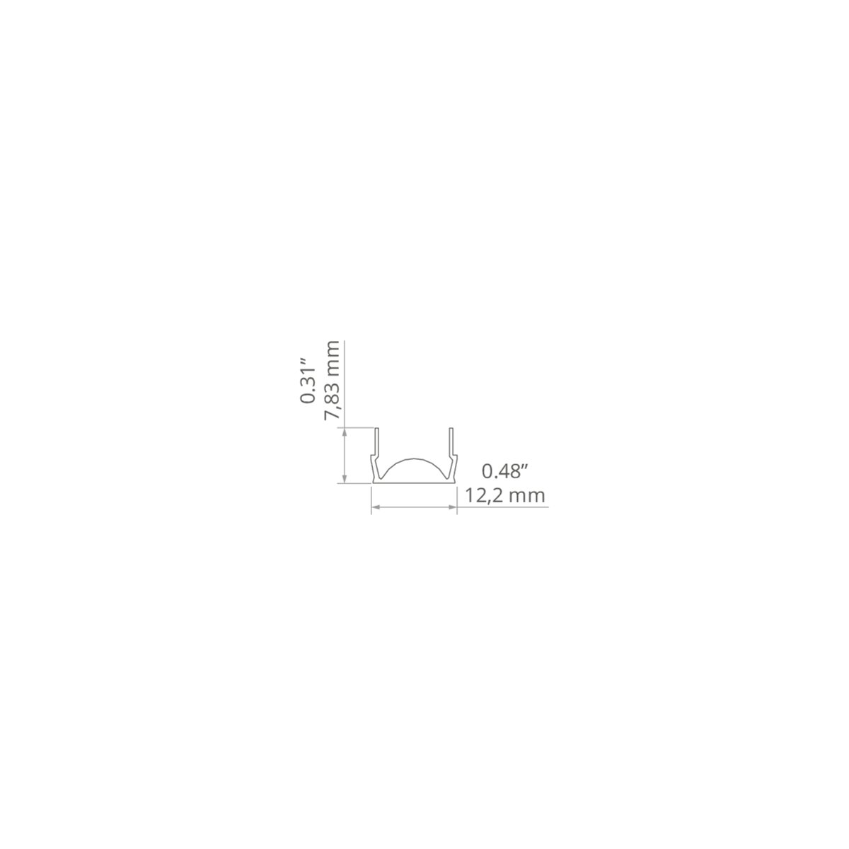 Linsenabdeckung LENSO-11 30°DEG, transluzent – technische Zeichnung / Maße