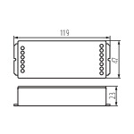 LED Controller ALL IN 12–48V IP20 Maßzeichnung