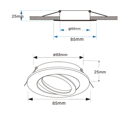 DEKO-LIGHT Samsola Round Technische Zeichnung | ALLE