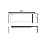 Kanlux TRETO IP67 48V 40W LED-Netzteil – Maßzeichnung