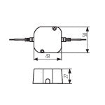 Kanlux TRETO C IP67 24V 15W LED-Netzteil – Maßzeichnung