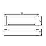 Kanlux TRETO IP67 48V 60W LED-Netzteil – Maßzeichnung
