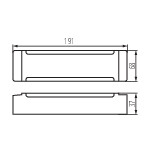 Kanlux TRETO IP67 48V 200W LED-Netzteil – Maßzeichnung