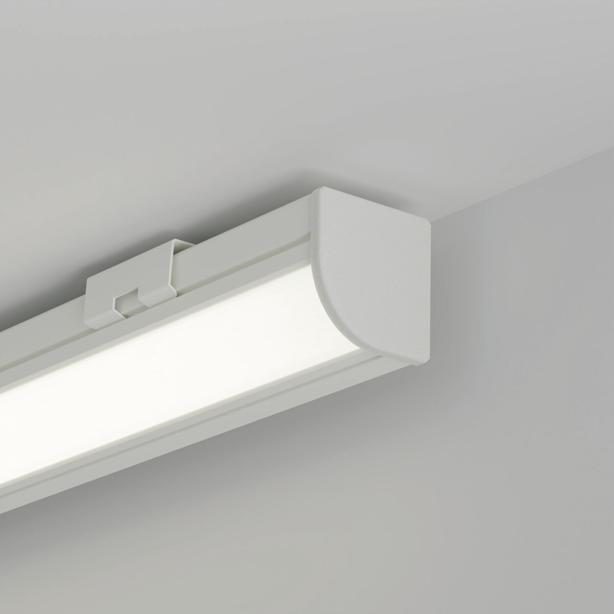 KLUŚ Endkappe 45-PLUS-R, weiß, ABS – Detail-/Anwendungsbild