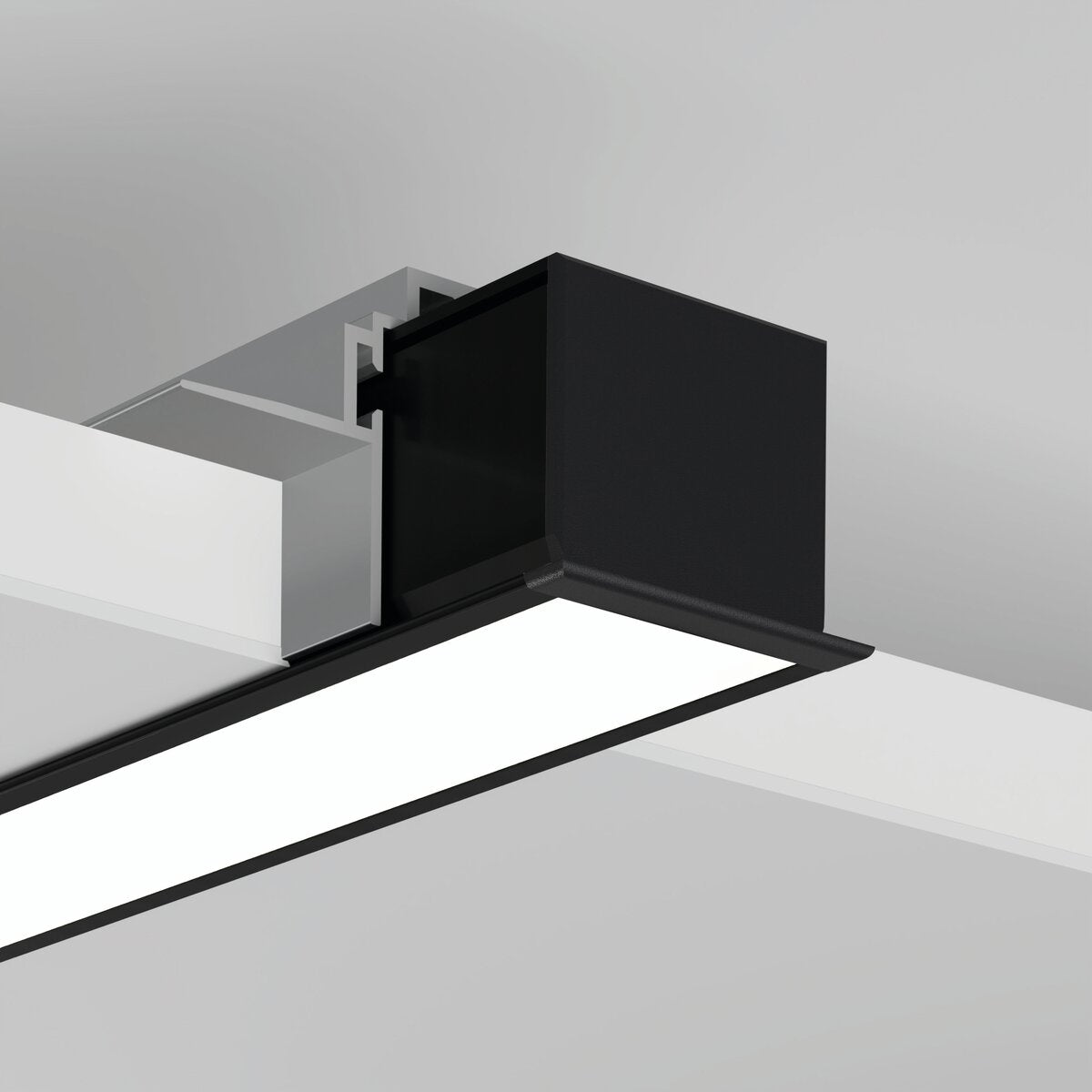KLUŚ Endkappe LOKOM, schwarz, PP – Detail-/Anwendungsbild