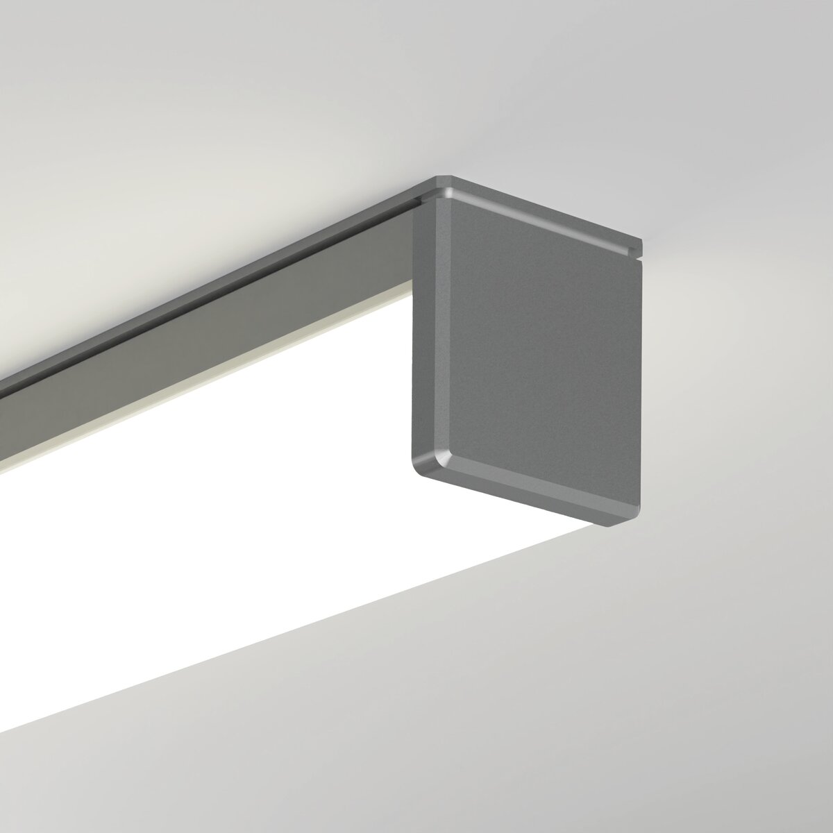 KLUŚ Endkappe GIZAT, silbern, PP – Detail-/Anwendungsbild