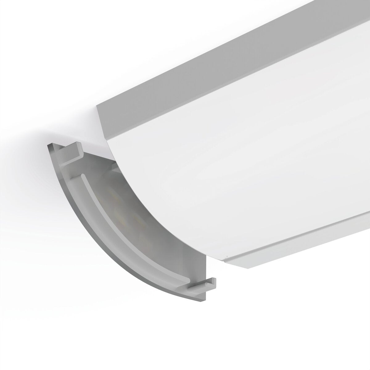 KLUŚ Endkappe KOPRO-30-L-L, silbern, PP – Detail-/Anwendungsbild