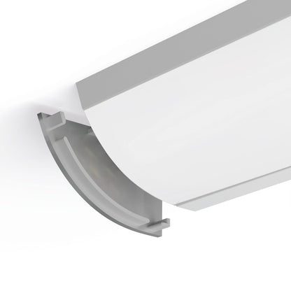 KLUŚ Endkappe KOPRO-30-L-L, silbern, PP – Detail-/Anwendungsbild