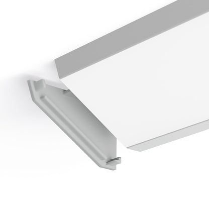 KLUŚ Endkappe KOPRO-30-P-L, grau, PP – Detail-/Anwendungsbild