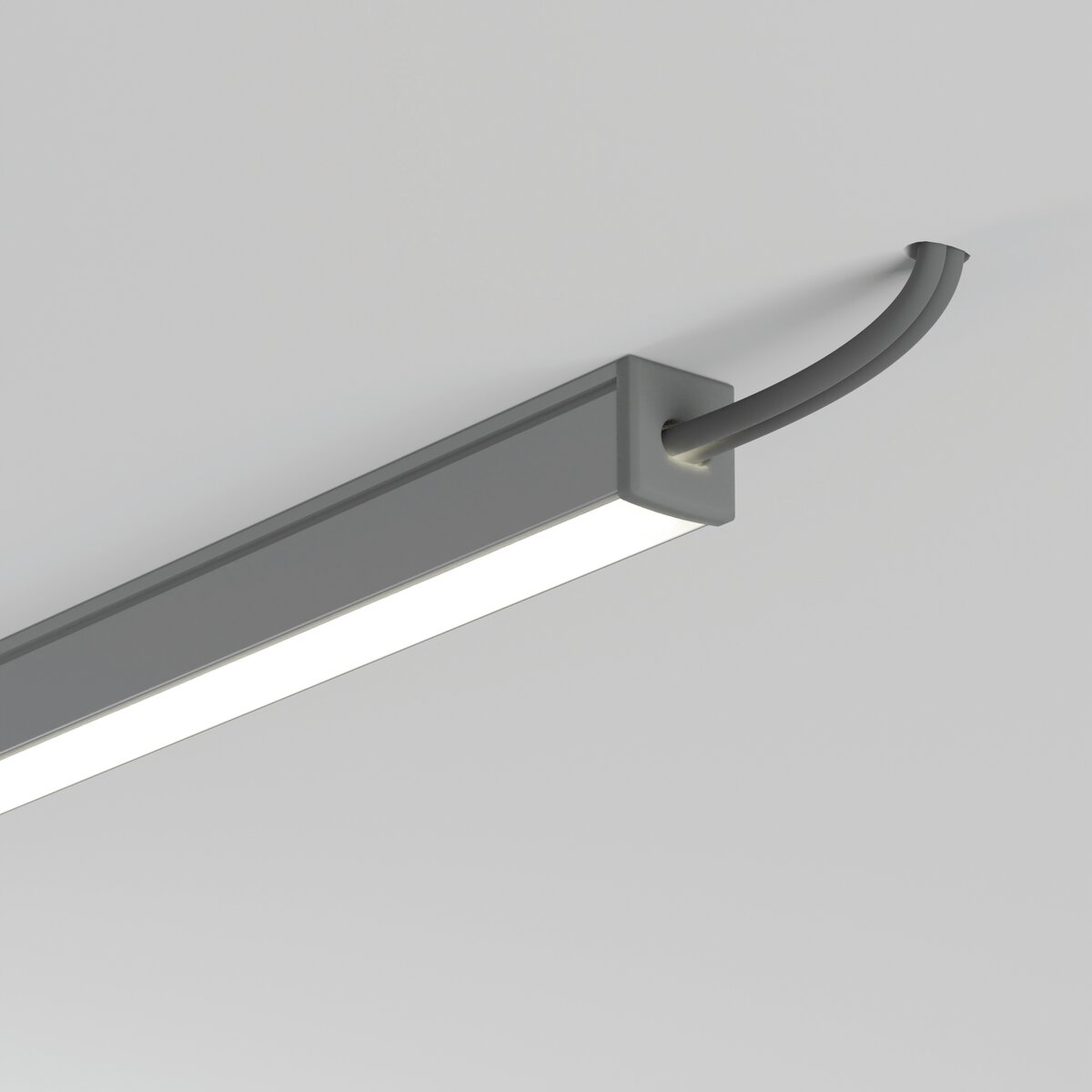KLUŚ Endkappe mit Loch PIKO-ZM-OTW, grau, ABS – Detail-/Anwendungsbild
