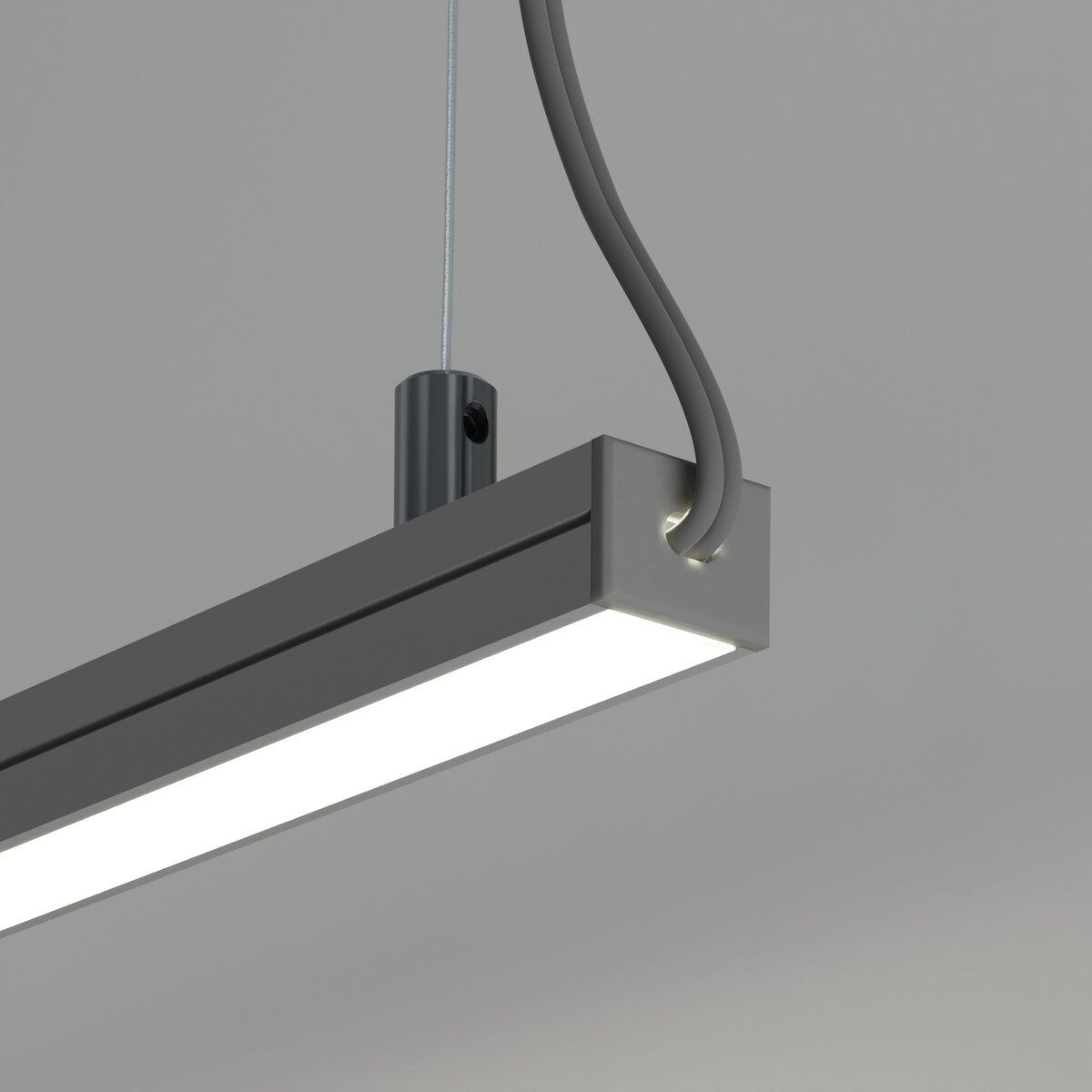 KLUŚ Endkappe mit Loch PDS-4-PLUS-OTW, grau, ABS – Detail-/Anwendungsbild