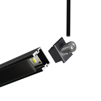 KLUŚ Endkappe mit Stromversorgung PDS-4-PLUS , schwarz, ABS – Detail-/Anwendungsbild