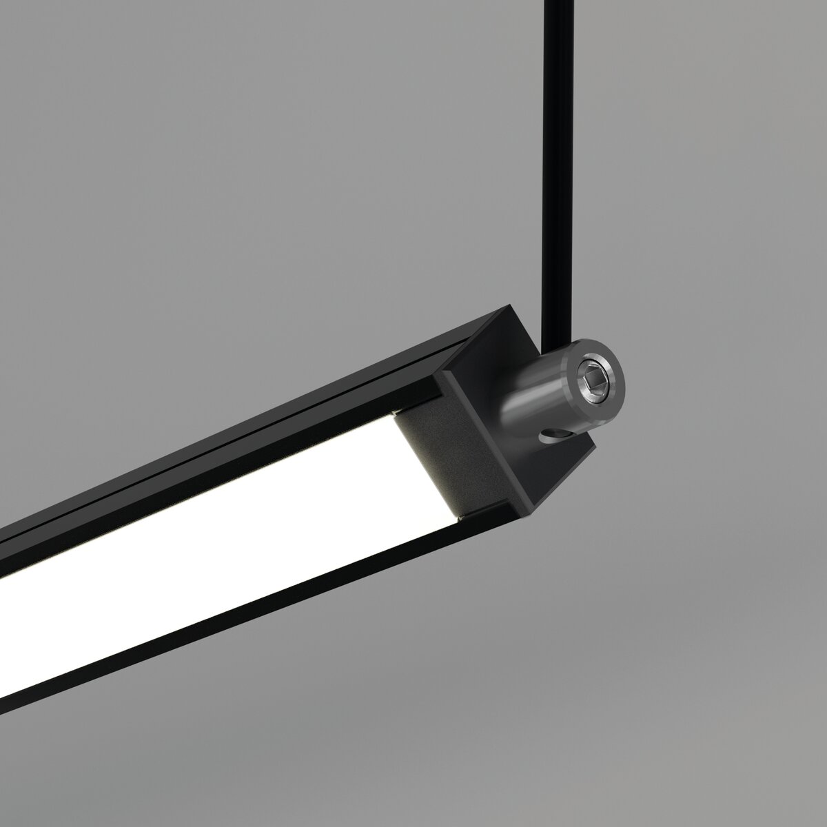 KLUŚ Endkappe mit Stromversorgung PDS-4-PLUS , schwarz, ABS – Detail-/Anwendungsbild