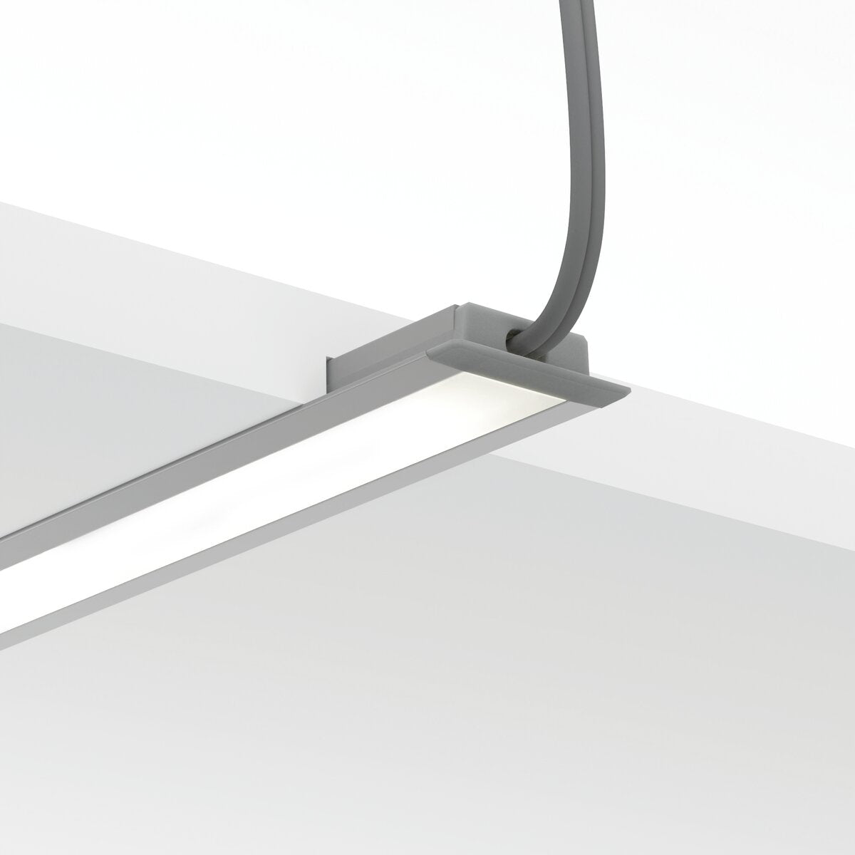 KLUŚ Endkappe mit Loch MICRO-NK-OTW, grau, ABS – Detail-/Anwendungsbild