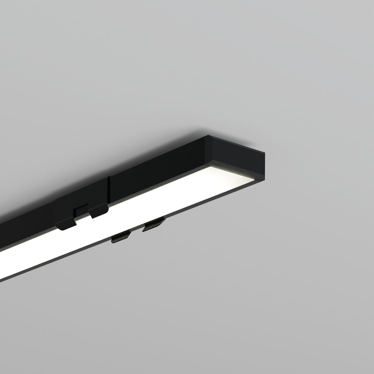 KLUŚ Befestigungsclip PDS, schwarz, rostfreier Stahl – Detail-/Anwendungsbild