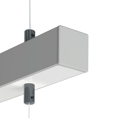 KLUŚ Endkappe GLAZA-DUO, grau, ABS – Detail-/Anwendungsbild