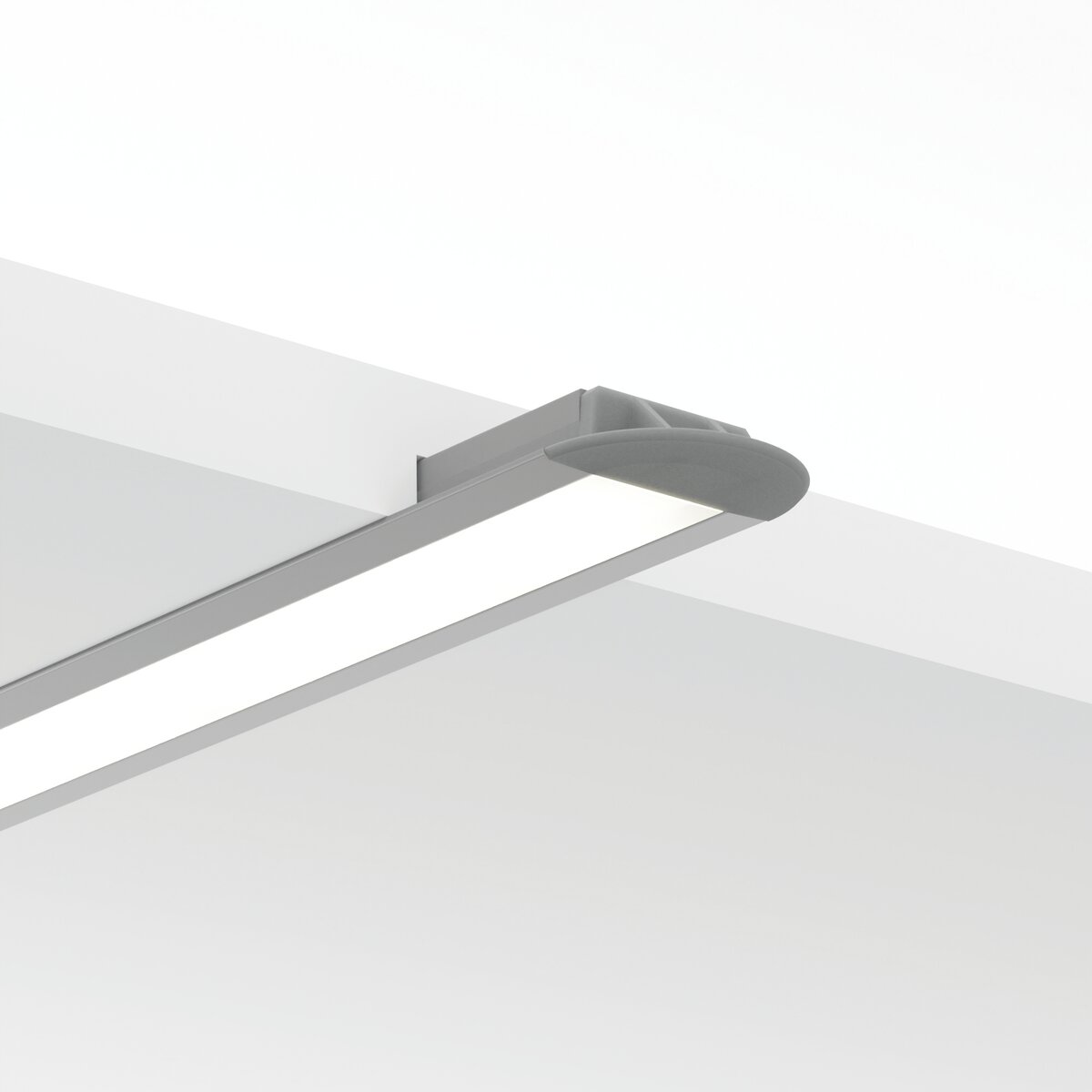 KLUŚ Endkappe MICRO-LNK, grau, ABS – Detail-/Anwendungsbild