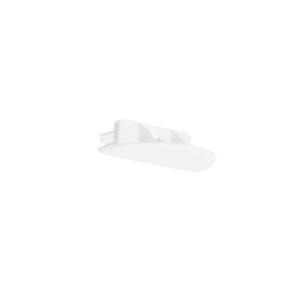 KLUŚ Endkappe mit Loch MICRO-LNK-OTW, weiß, ABS – Produktbild