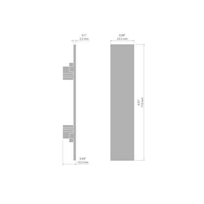 KLUŚ Endkappe PLAKIN-DUO, sandige (NCSS2010-Y30R), ABS – technische Zeichnung / Maße