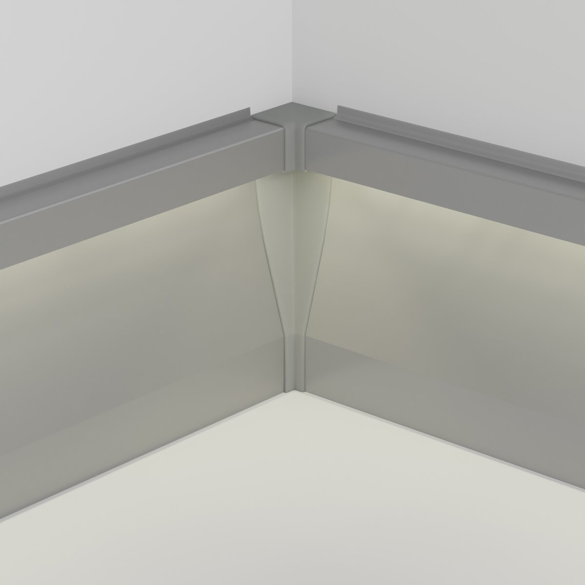 KLUŚ Endkappe OLIS-90W, grau, ABS – Detail-/Anwendungsbild