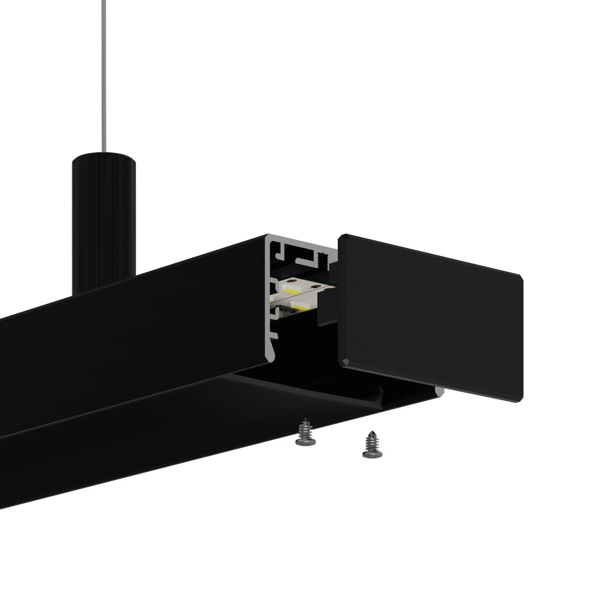 KLUŚ Endkappe LIPOD-50, schwarz, ABS – Detail-/Anwendungsbild
