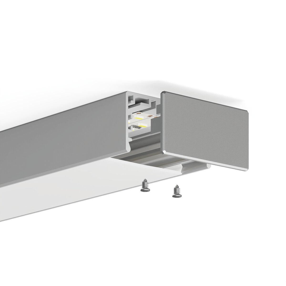 KLUŚ Endkappe LIPOD-50, silbern, ABS – Detail-/Anwendungsbild