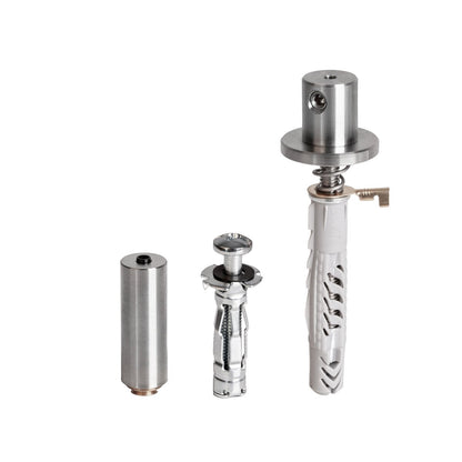 KLUŚ Befestigungsset PUSZ-MR-1, silbern, rostfreier Stahl, Aluminium – Produktbild