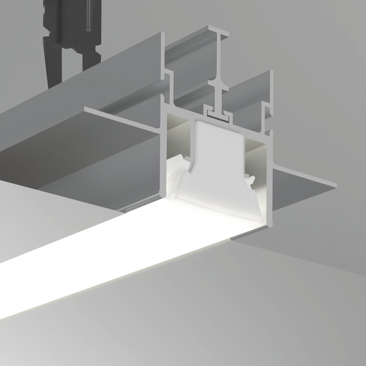 Profil FOLED, silber, nicht eloxiert – Anwendungs-/Detailbild