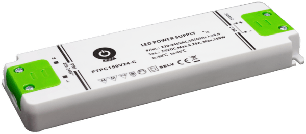POS Power LED-Netzteil 24V 150W IP20 – Art.-Nr. 10168 (FTPC150V24-C) – Produktfoto