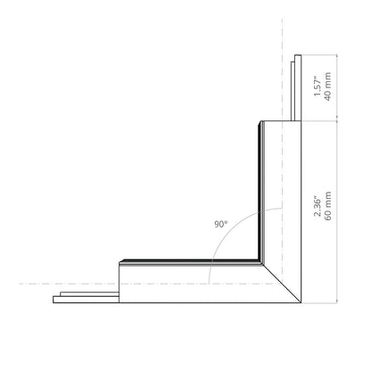 KLUŚ Formstück L90PZ – technische Zeichnung / Maße