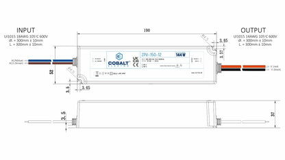 CobaltElectro ZPV LED-Netzteil 24V 150W IP67